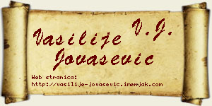 Vasilije Jovašević vizit kartica